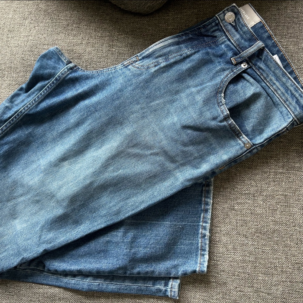 Everlane high rise straight ankle jeans